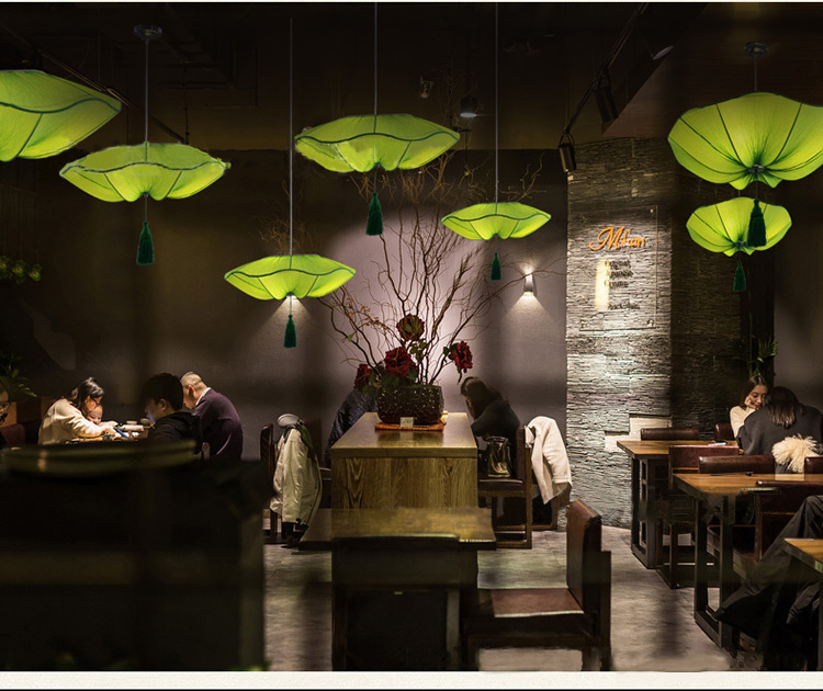 New Chinese Style Fabric Lotus Leaf Chandelier Chinese Style Restaurant Restaurant Lantern Imitation Chinese Classical Tea House Hotel Wedding New Chinese Style Fabric Lotus Leaf Chandelier Chinese Style Restaurant Restaurant Lantern Imitation Chinese Classical Tea House Hotel Wedding