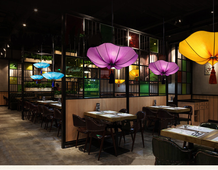 New Chinese Style Fabric Lotus Leaf Chandelier Chinese Style Restaurant Restaurant Lantern Imitation Chinese Classical Tea House Hotel Wedding New Chinese Style Fabric Lotus Leaf Chandelier Chinese Style Restaurant Restaurant Lantern Imitation Chinese Classical Tea House Hotel Wedding