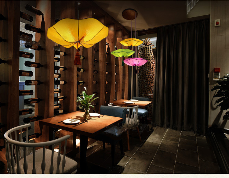 New Chinese Style Fabric Lotus Leaf Chandelier Chinese Style Restaurant Restaurant Lantern Imitation Chinese Classical Tea House Hotel Wedding New Chinese Style Fabric Lotus Leaf Chandelier Chinese Style Restaurant Restaurant Lantern Imitation Chinese Classical Tea House Hotel Wedding