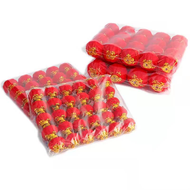 Flocking Small Bell Pepper Flannel Lighting Chain Indoor Decorations Chinese New Year Decoration Festive Lantern Bonsai Decorations Wholesale