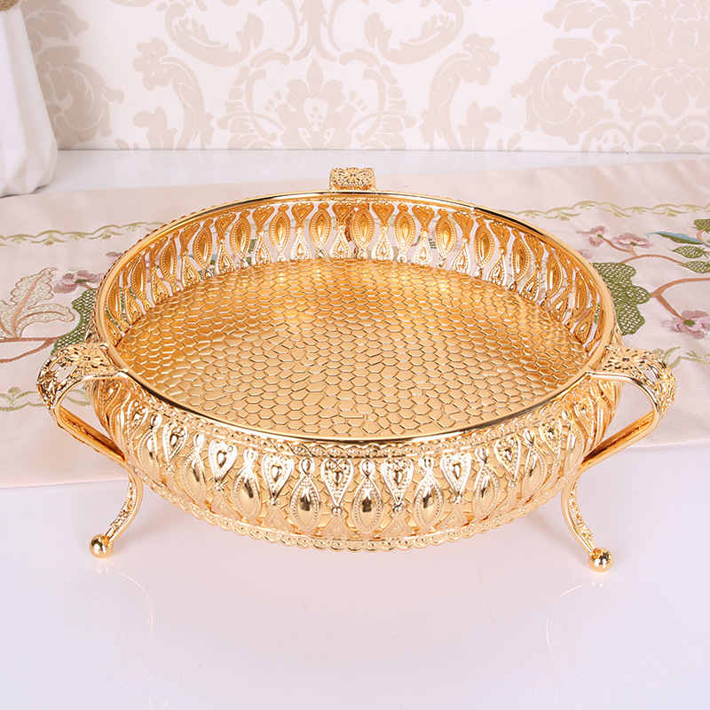 Living Room Household fruit tray Creative Modern Metal fruit Tray European multi-functional Tea Table Desktop Snack box