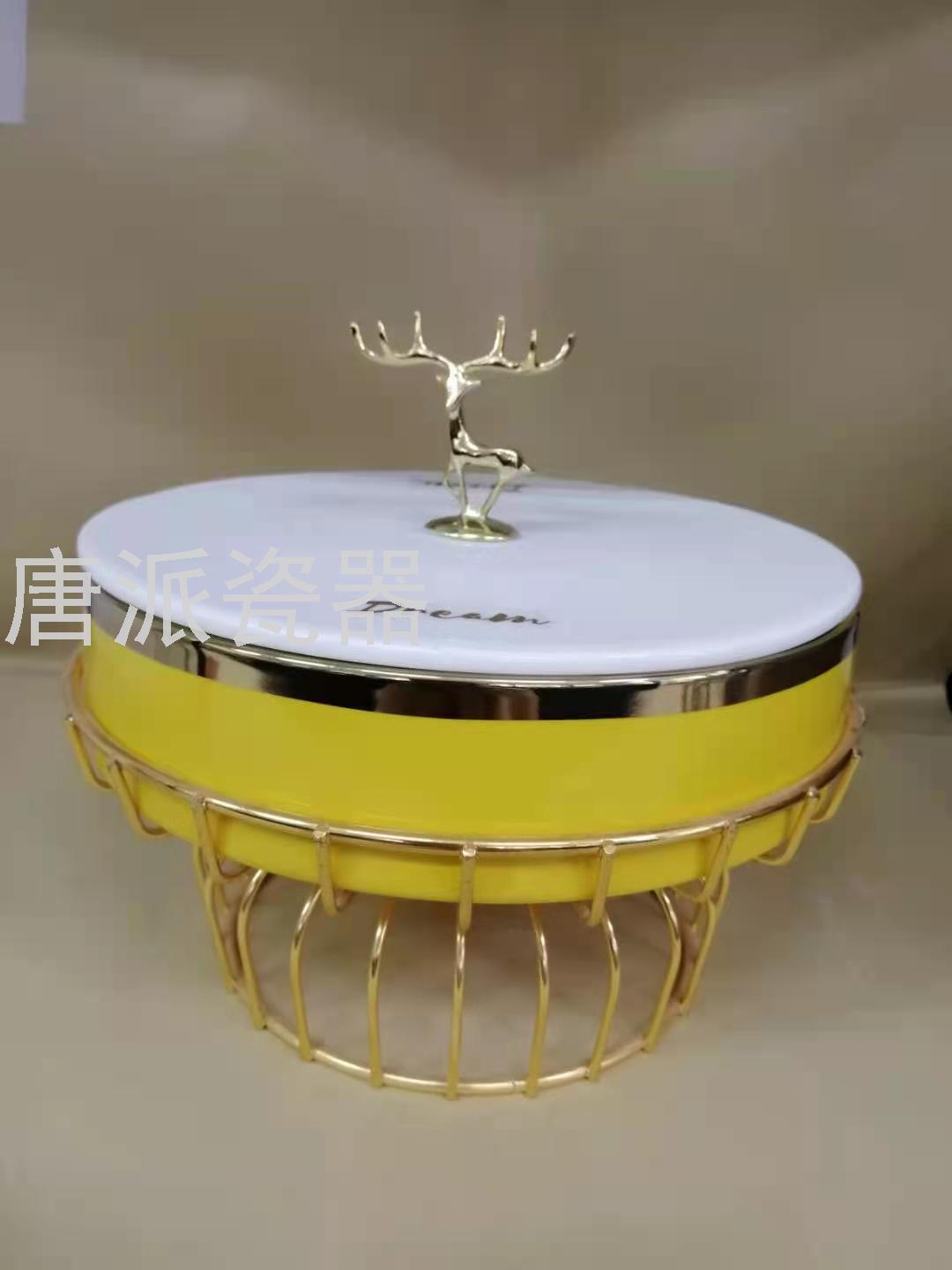 European-Style Ceramic Fruit Plate Party Dried Fruit Tray Creative Combination Multi-Layer Cake Plate Candy Plate