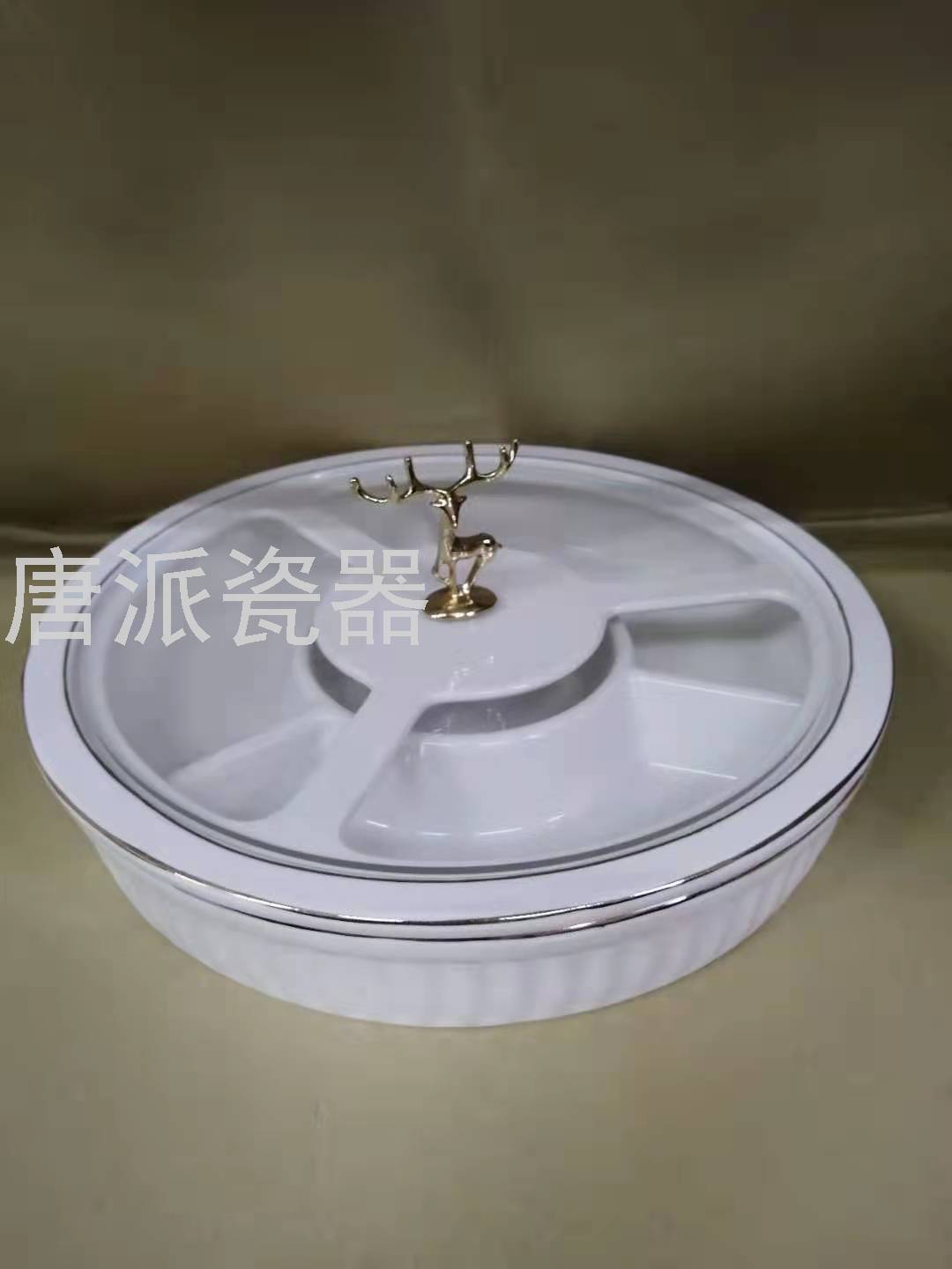 European-Style Ceramic Fruit Plate Party Dried Fruit Tray Creative Combination Multi-Layer Cake Plate Candy Plate