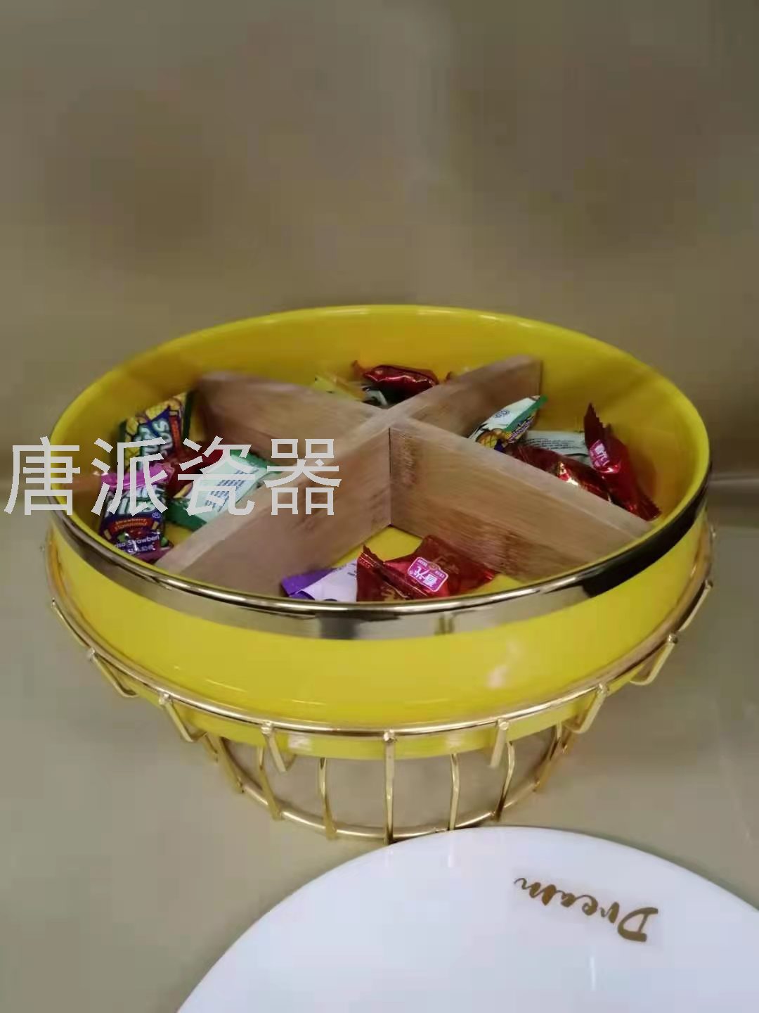 European-Style Ceramic Fruit Plate Party Dried Fruit Tray Creative Combination Multi-Layer Cake Plate Candy Plate