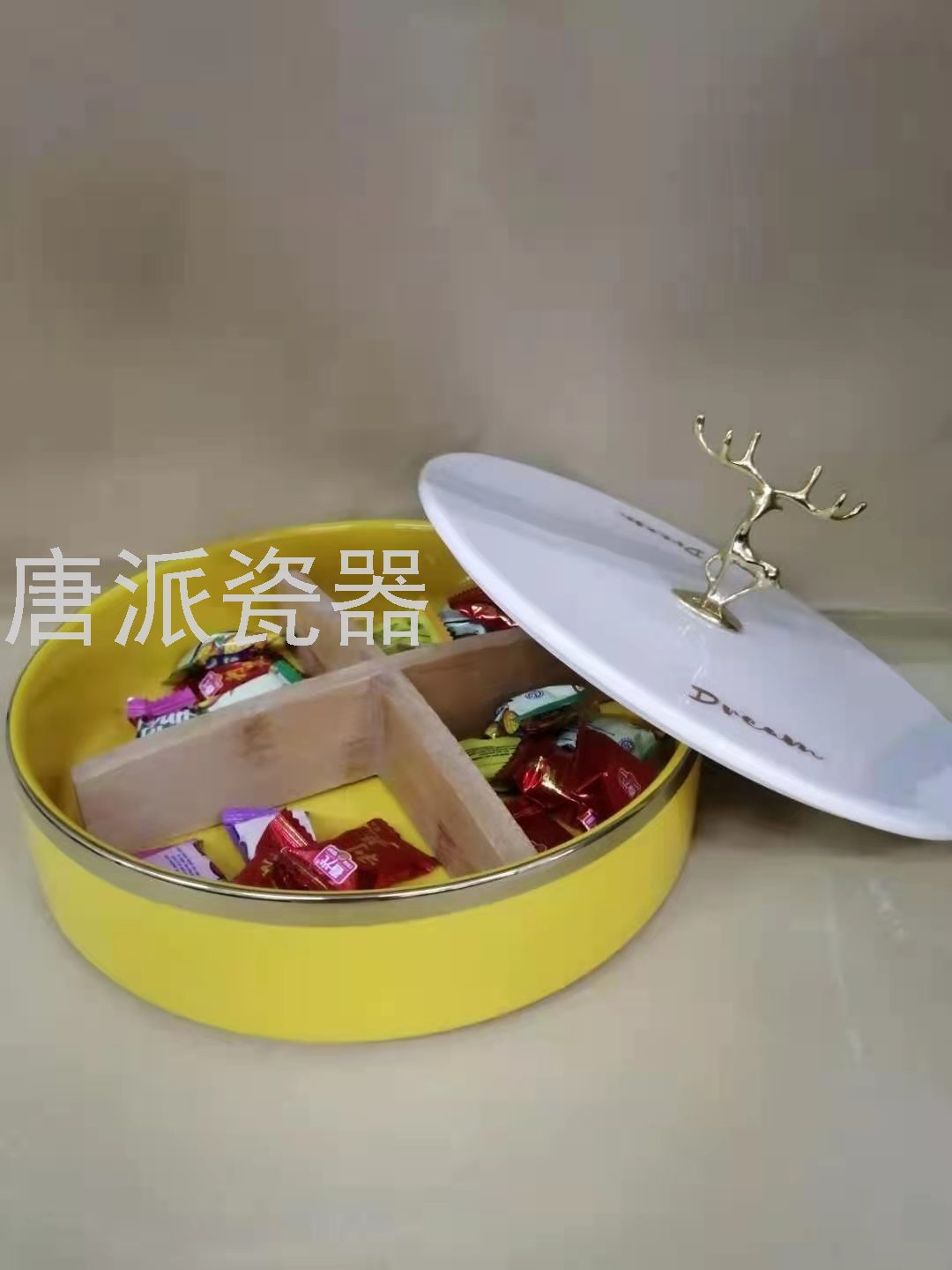 European-Style Ceramic Fruit Plate Party Dried Fruit Tray Creative Combination Multi-Layer Cake Plate Candy Plate