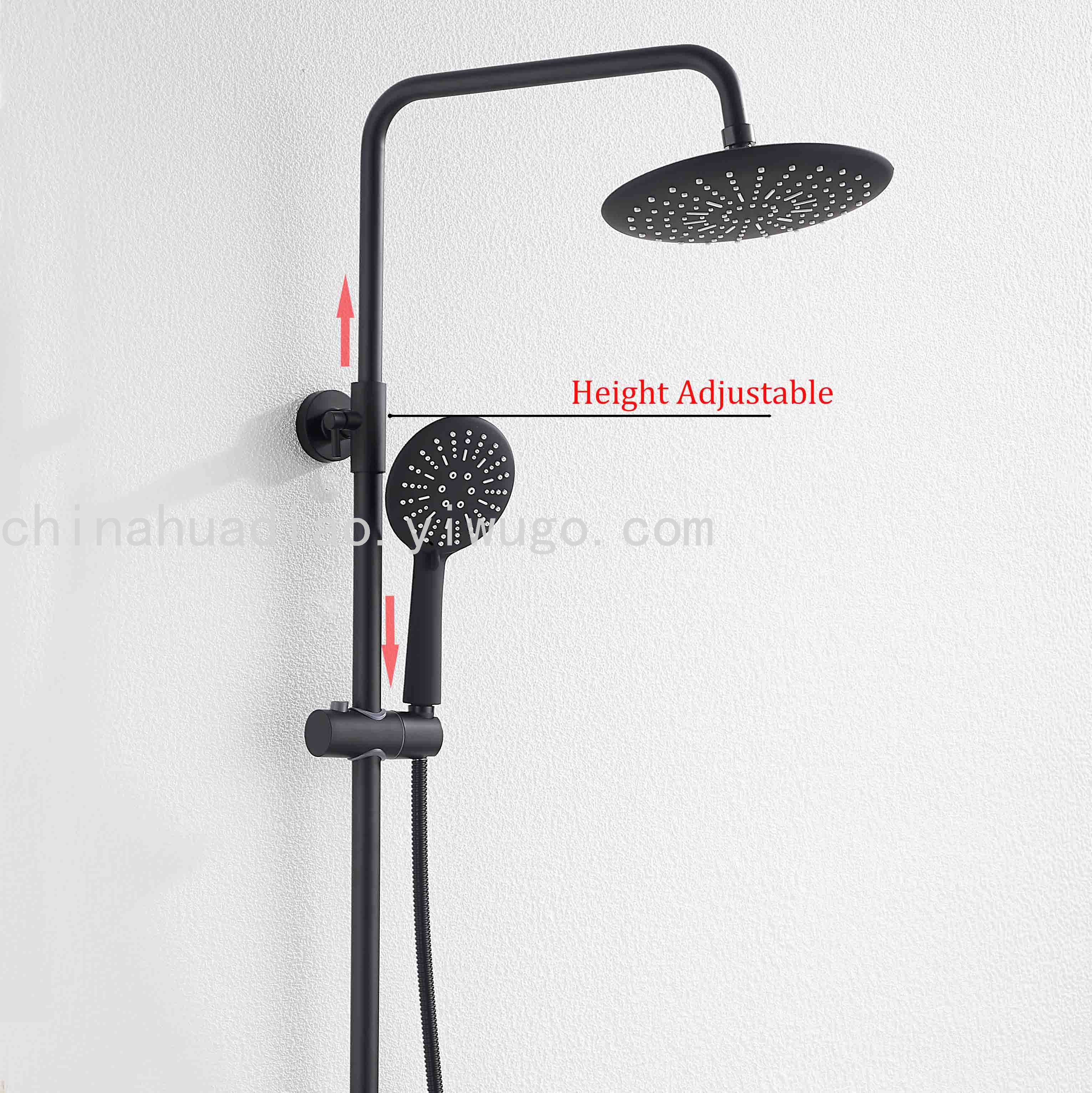 Huayuan Bathroom Bathtub Faucet Shower Zinc Alloy Shower Faucet Black Shower Set