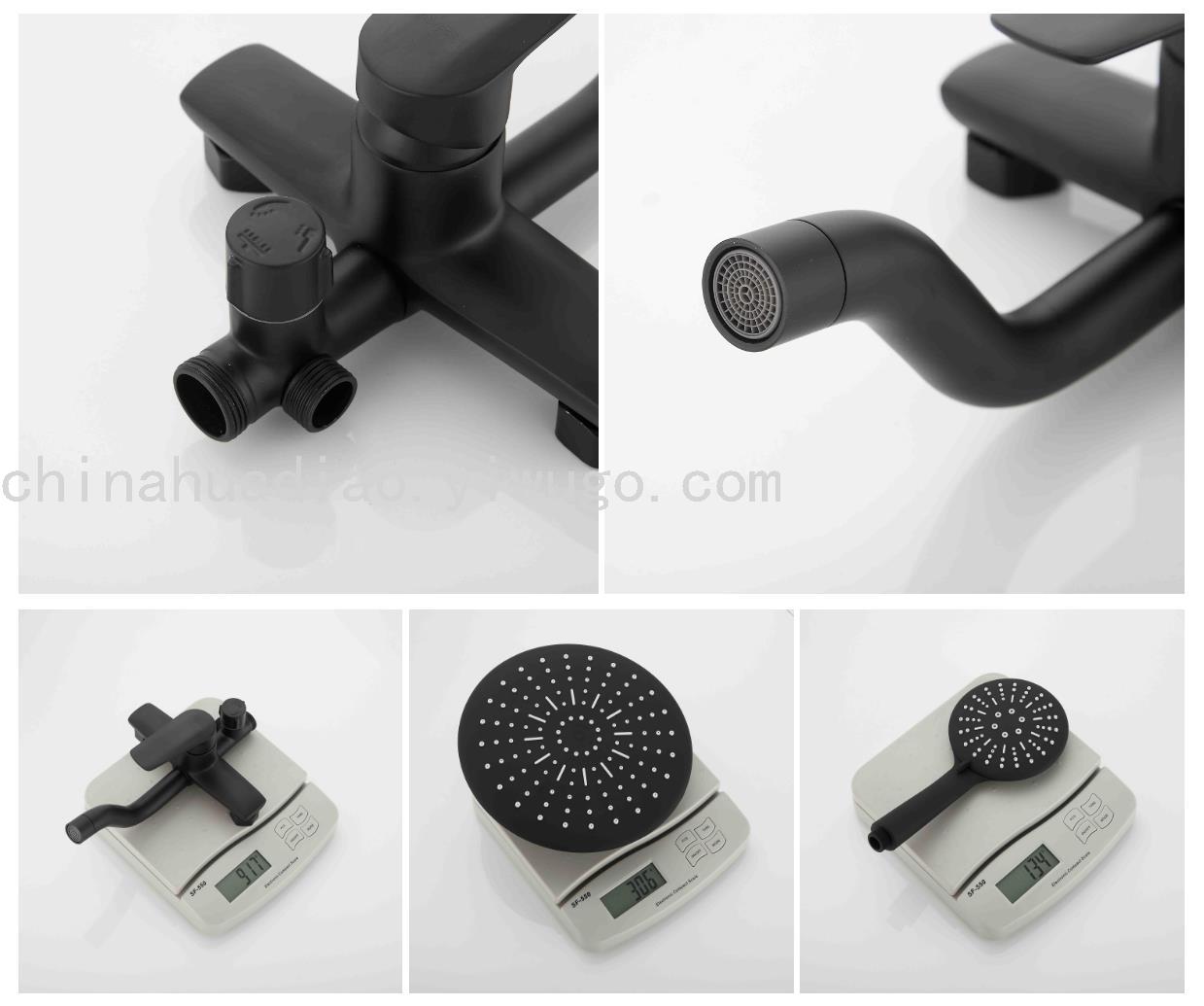 Huayuan Bathroom Bathtub Faucet Shower Zinc Alloy Shower Faucet Black Shower Set