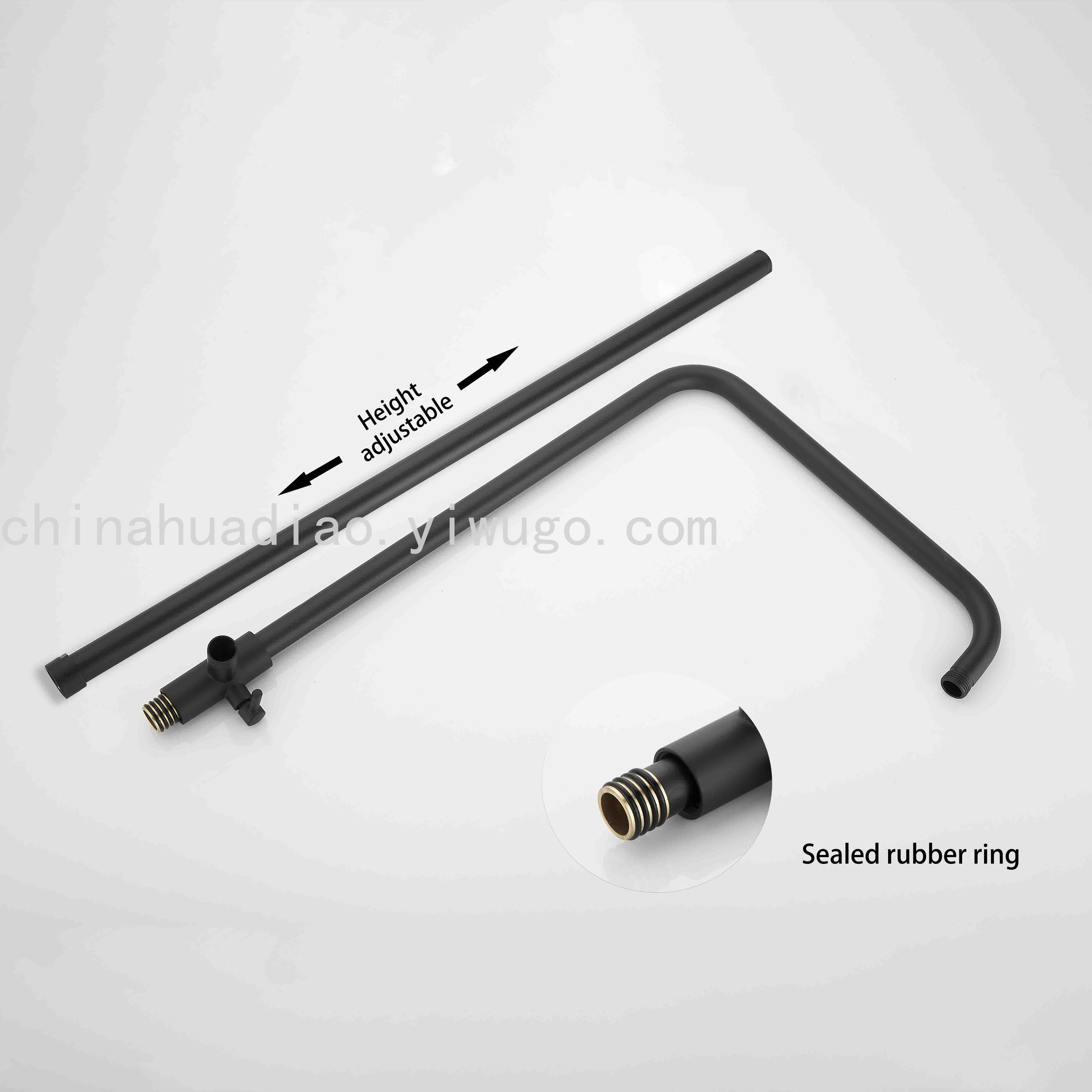 Huayuan Bathroom Bathtub Faucet Shower Zinc Alloy Shower Faucet Black Shower Set