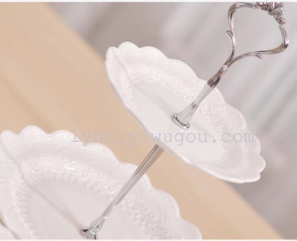 Fruit Plate Crystal Fruit Plate Candy Plate Cake Plate Dried Fruit Tray Hollow Fruit Plate Multi-Layer String Disk