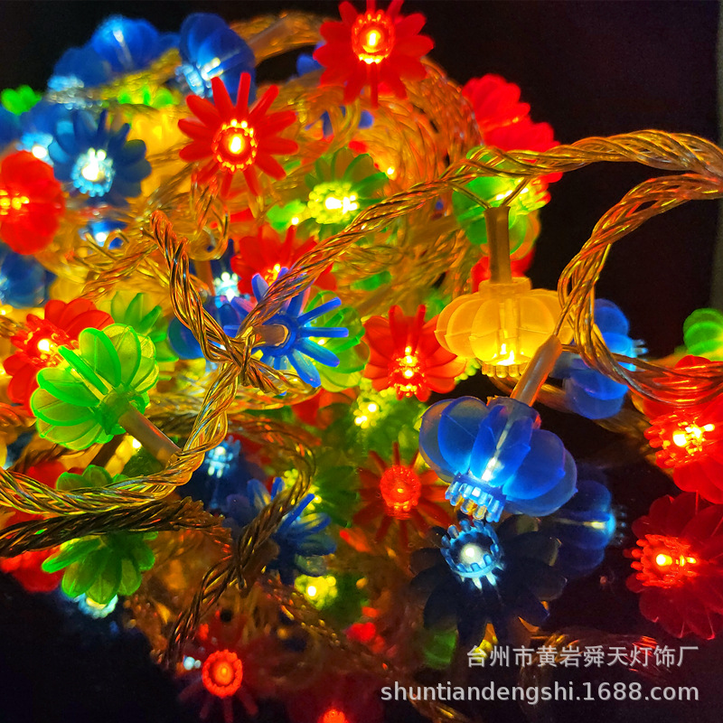 LED Colored Lamp Flashing Light Luminous Red Lantern String Starry Spring Festival Lighting Chain Decoration Chinese Knot Lamp for New Year and New Year
