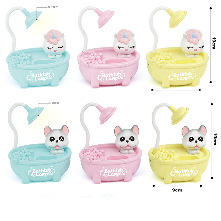 Cartoon Bathtub Led Desk Lamp USB Rechargeable Desk Bedside Lamp Student Children Reading Adjustable Folding Portable Cartoon Bathtub Led Desk Lamp USB Rechargeable Desk Bedside Lamp Student Children Reading Adjustable Folding Portable