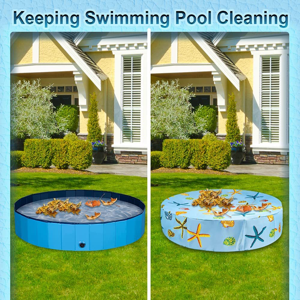 Outdoor Swimming Pool Cover round Bathtub Cover Foldable Children's Pet Dust Cover Waterproof Swimming Pool Cover