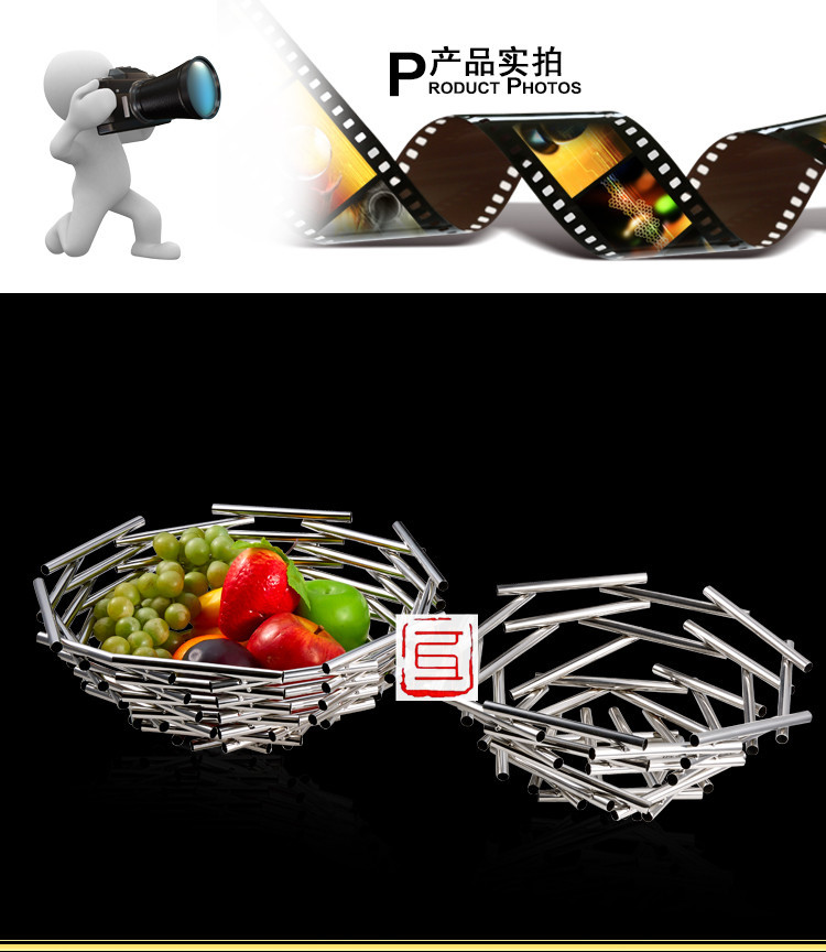 stainless steel fruit plate fruit tray fruit basket