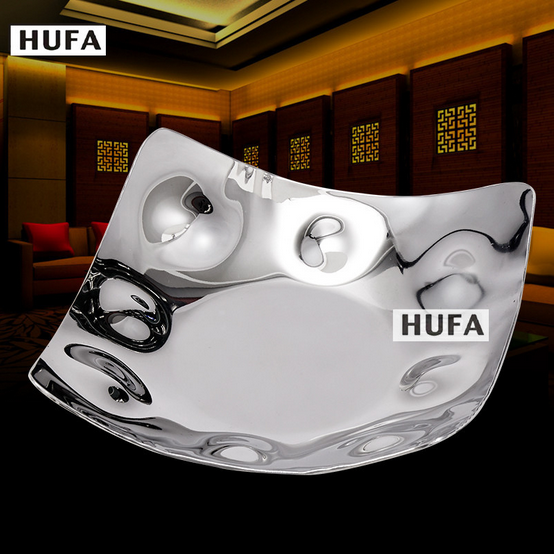 Hotel supplies stainless steel fruit dish fruit tray dessert basin dessert plate stainless steel kitchenware