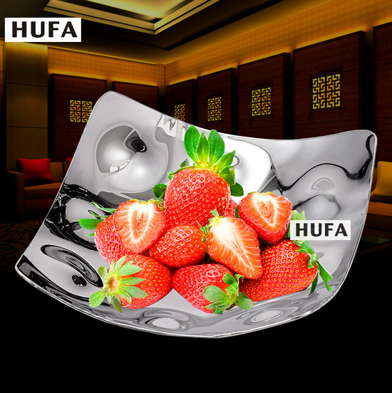 Hotel supplies stainless steel fruit dish fruit tray dessert basin dessert plate stainless steel kitchenware