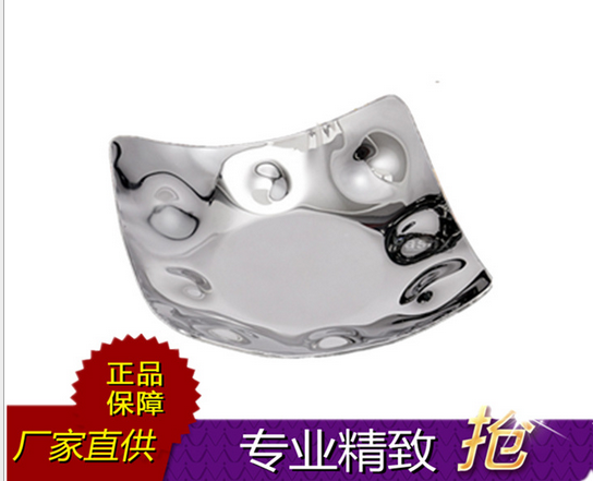 Hotel supplies stainless steel fruit dish fruit tray dessert basin dessert plate stainless steel kitchenware