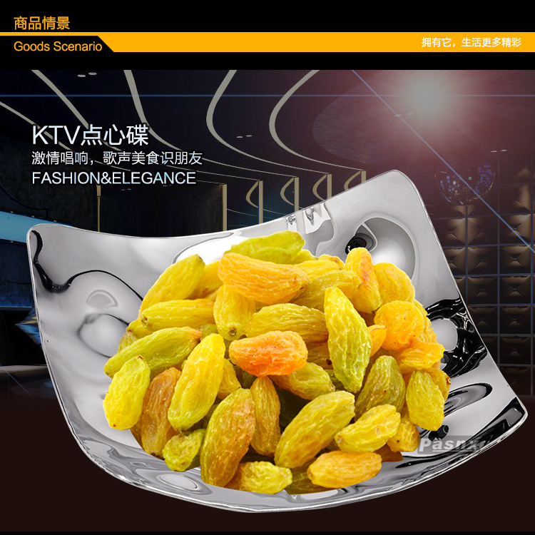 Hotel supplies stainless steel fruit dish fruit tray dessert basin dessert plate stainless steel kitchenware