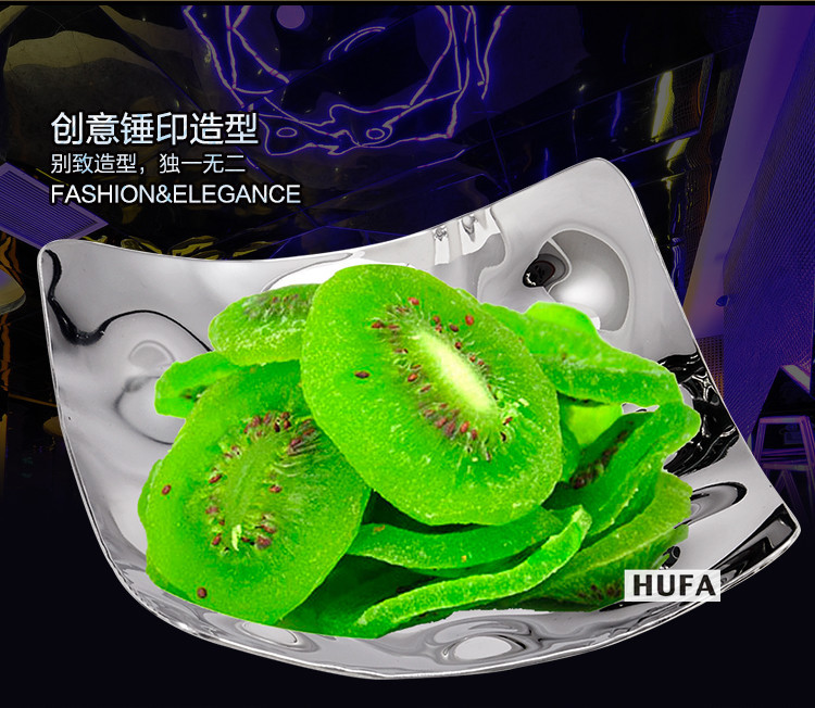 Hotel supplies stainless steel fruit dish fruit tray dessert basin dessert plate stainless steel kitchenware