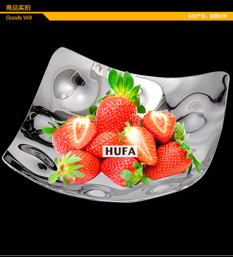 Hotel supplies stainless steel fruit dish fruit tray dessert basin dessert plate stainless steel kitchenware