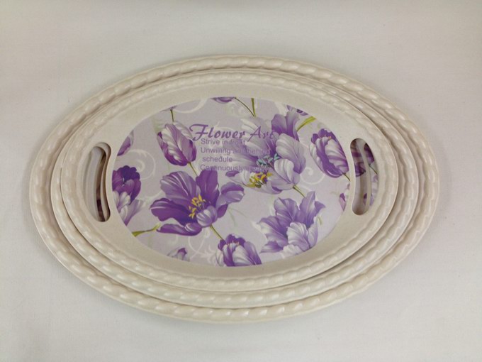 Melamine bamboo powder tray fruit tray