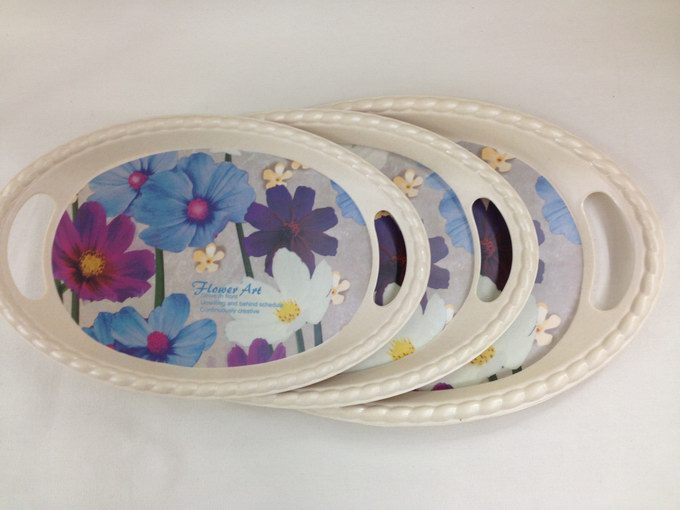Melamine bamboo powder tray fruit tray