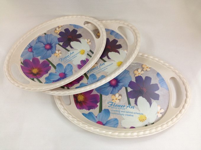 Melamine bamboo powder tray fruit tray