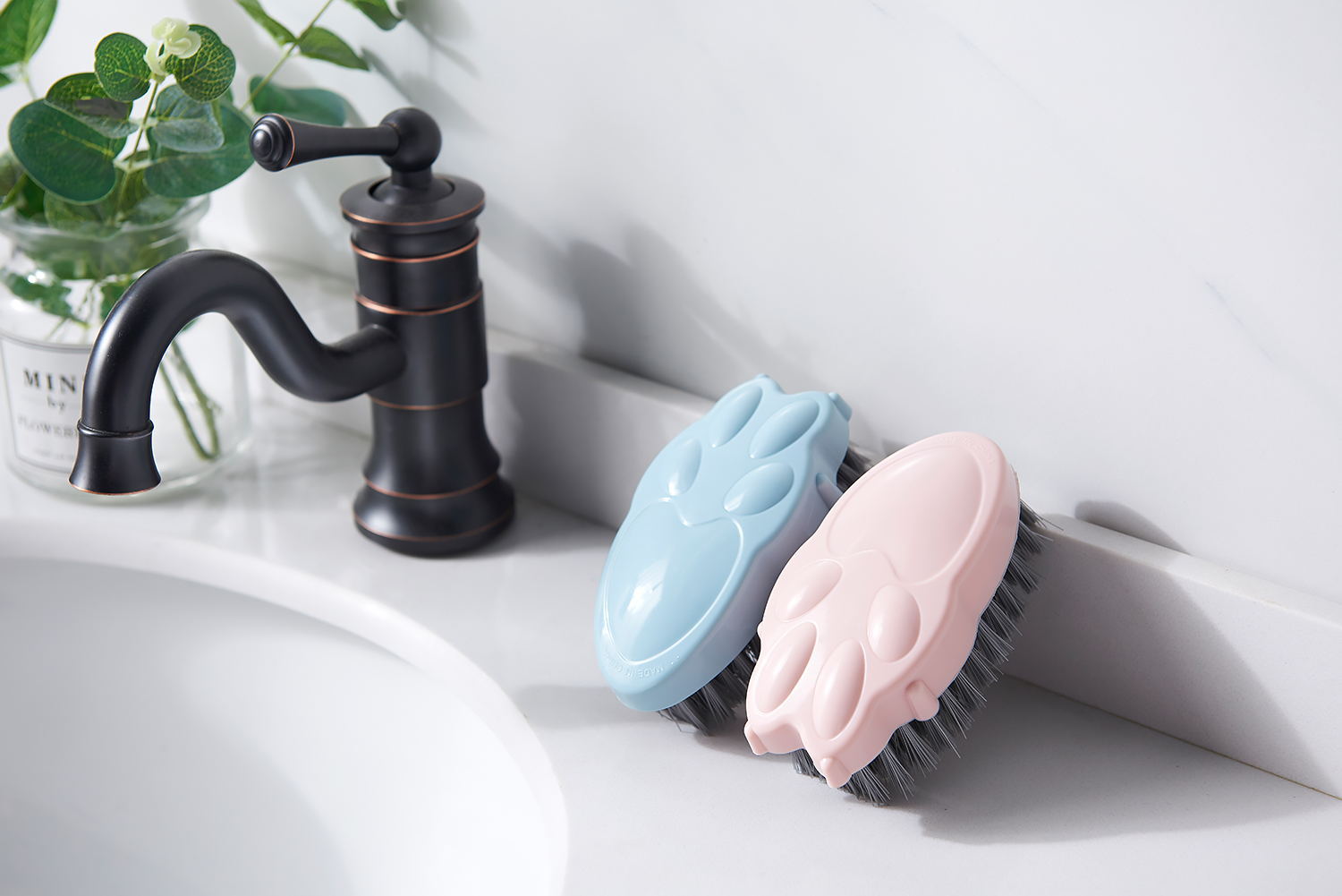 New Multi-Color Palm Printing Bathroom Decontamination Cleaning Brush Tile Wall Surface Brush Bathtub Brush Kitchen Sink Stove Brush