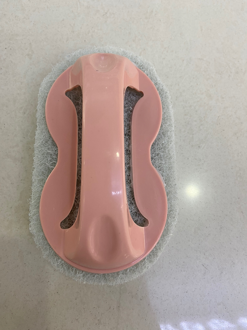 8-Shaped Scouring Pad Cleaning Brush with Handle Bathroom Bathtub Brush Kitchen Tile Brush Dishwashing Sponge Brush