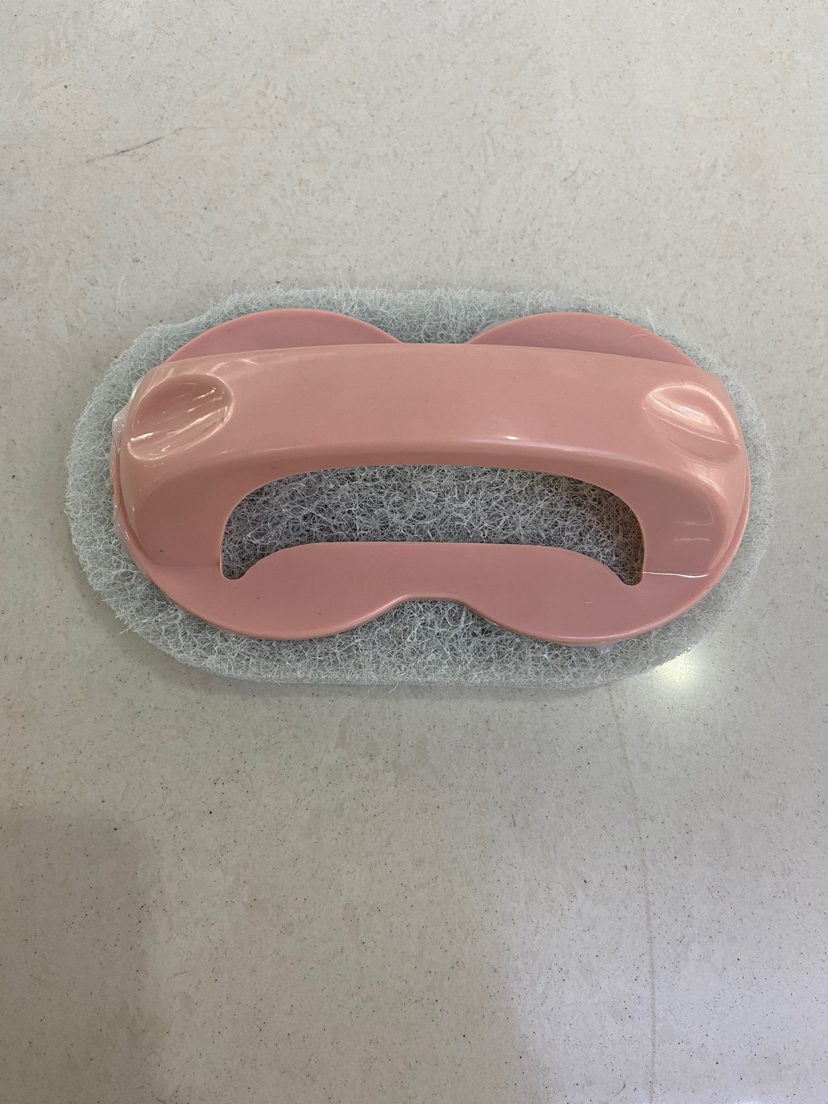 8-Shaped Scouring Pad Cleaning Brush with Handle Bathroom Bathtub Brush Kitchen Tile Brush Dishwashing Sponge Brush