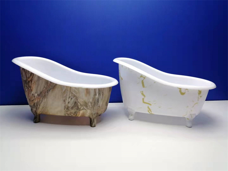 Colorful Water Transfer Simulation Bathtub Bathroom Countertop Storage Box Home Desktop Small Object Storage Factory Customization