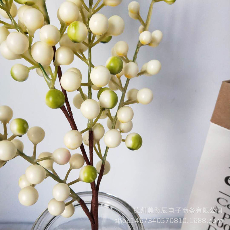 Simulation 5 Fork Berry Red Bean Branch Fortune Fruit Foam Chinese Hawthorn Pulp Berry Real Shooting Props Simulation 5 Fork Berry Red Bean Branch Fortune Fruit Foam Chinese Hawthorn Pulp Berry Real Shooting Props