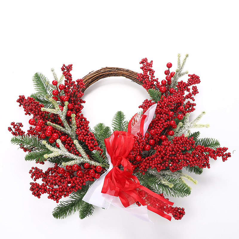 Amazon Cross-Border Simulation Christmas Garland Berry String Fortune Fruit Garland Home Decoration Door Wall Hanging