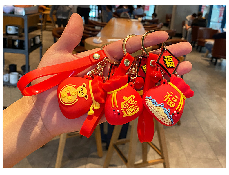Fortune Wallet Car Key Ring Festive Amass Fortunes Fortune Bag Pendant Creative Cartoon Bag Hanging Decoration Small Gift Fortune Wallet Car Key Ring Festive Amass Fortunes Fortune Bag Pendant Creative Cartoon Bag Hanging Decoration Small Gift