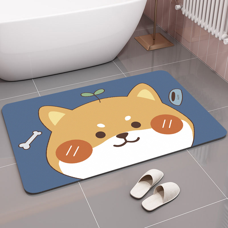 Bathroom Diatom Ooze Absorbent Soft Mat Non-Slip Toilet Floor Mat Kitchen Floor Mat Non-Slip and Oilproof Erasable Disposable