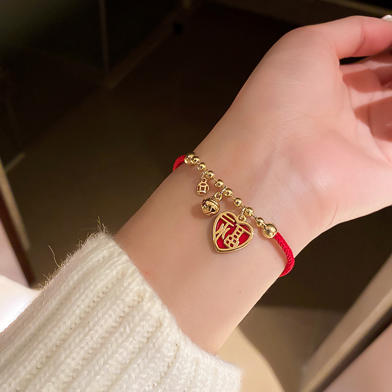 2021 New Year of the Year of the Tiger Red Rope Bracelet Female Woven Hand Strap Couple Fortune Red Chinese New Year Bracelet Female 2021 New Year of the Year of the Tiger Red Rope Bracelet Female Woven Hand Strap Couple Fortune Red Chinese New Year Bracelet Female