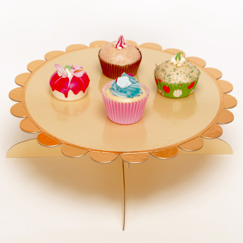 Factory Wholesale Single-Layer Paper Cake Rack Children's Birthday Party Dress up Disposable Pastry Dessert Shelves