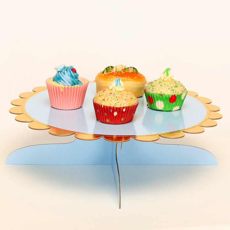 Factory Wholesale Single-Layer Paper Cake Rack Children's Birthday Party Dress up Disposable Pastry Dessert Shelves