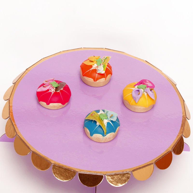 Factory Wholesale Single-Layer Paper Cake Rack Children's Birthday Party Dress up Disposable Pastry Dessert Shelves