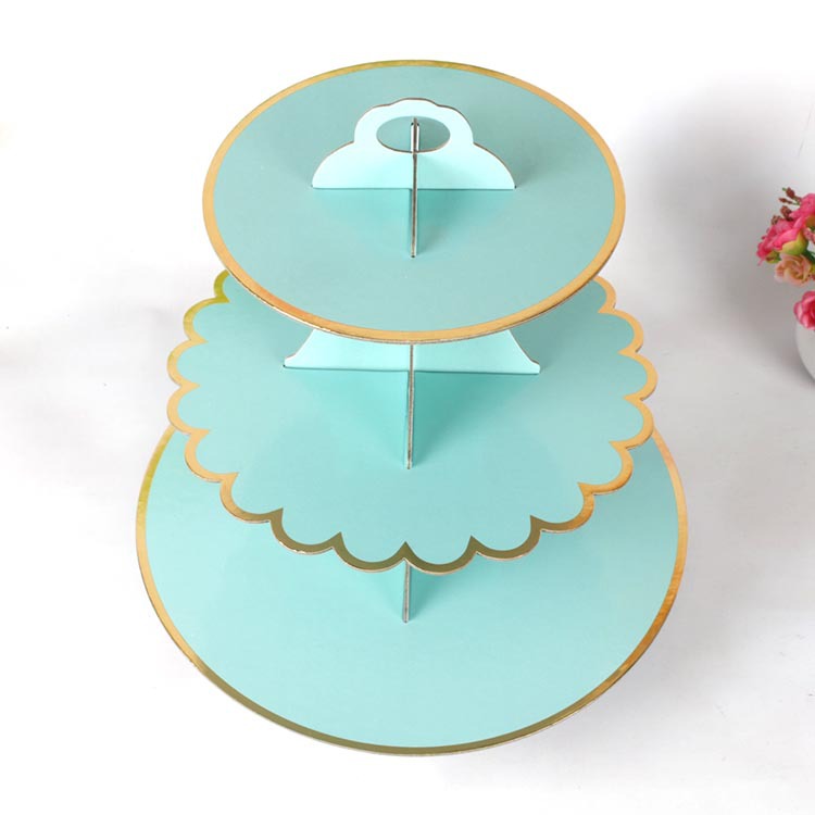 Factory Wholesale Single-Layer Paper Cake Rack Children's Birthday Party Dress up Disposable Pastry Dessert Shelves