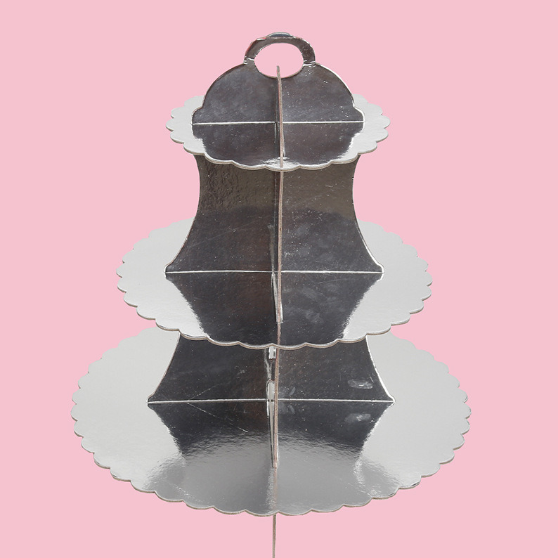Factory Wholesale Single-Layer Paper Cake Rack Children's Birthday Party Dress up Disposable Pastry Dessert Shelves