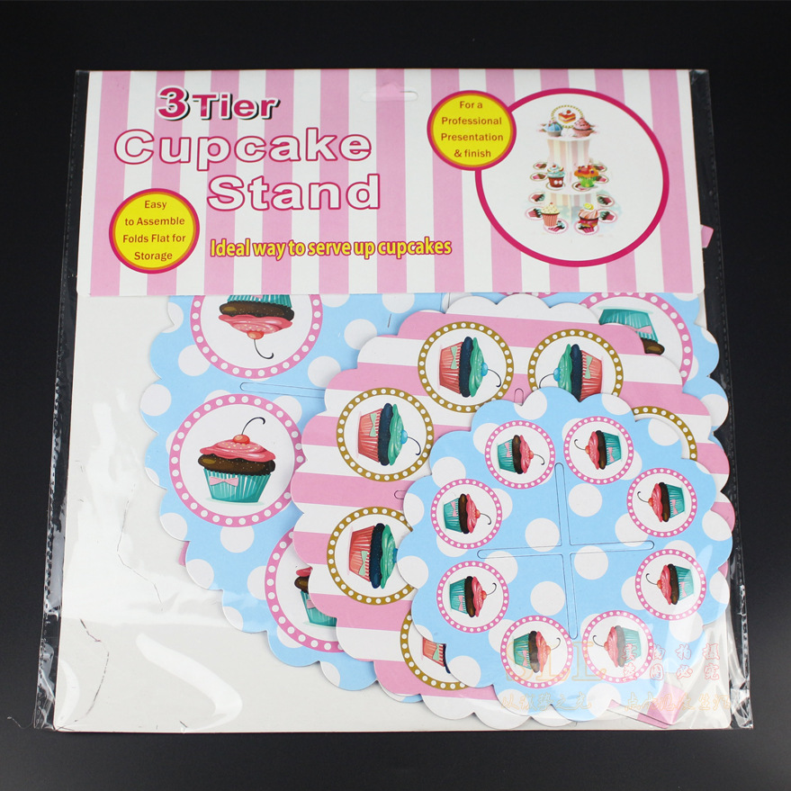 Factory Wholesale Single-Layer Paper Cake Rack Children's Birthday Party Dress up Disposable Pastry Dessert Shelves
