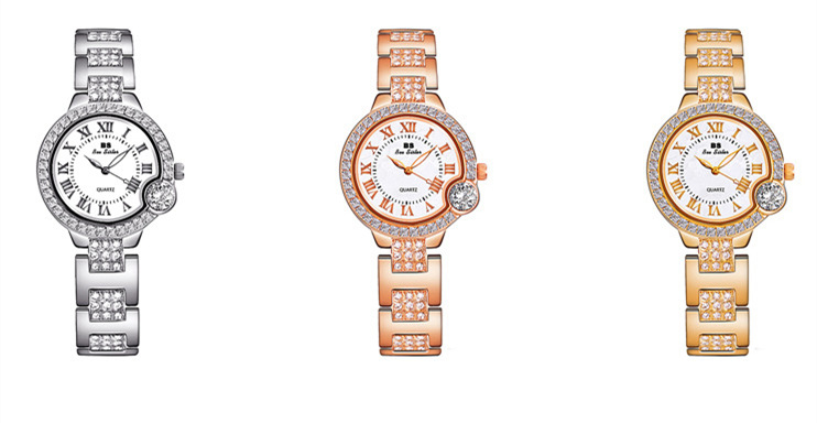 BS New Arrival Hot Sale Watch Factory Direct Sales Foreign Trade Linked List Customization Women's Watch Full of Diamonds One Piece Dropshipping Fa1503
