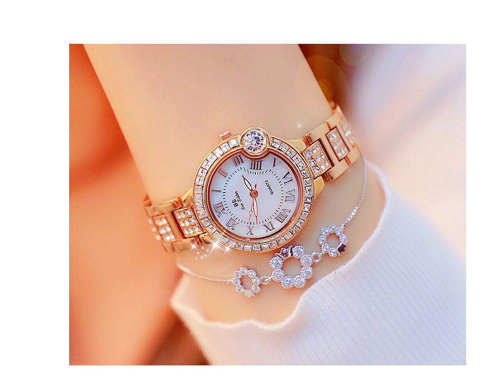 BS New Arrival Hot Sale Watch Factory Direct Sales Foreign Trade Linked List Customization Women's Watch Full of Diamonds One Piece Dropshipping Fa1503