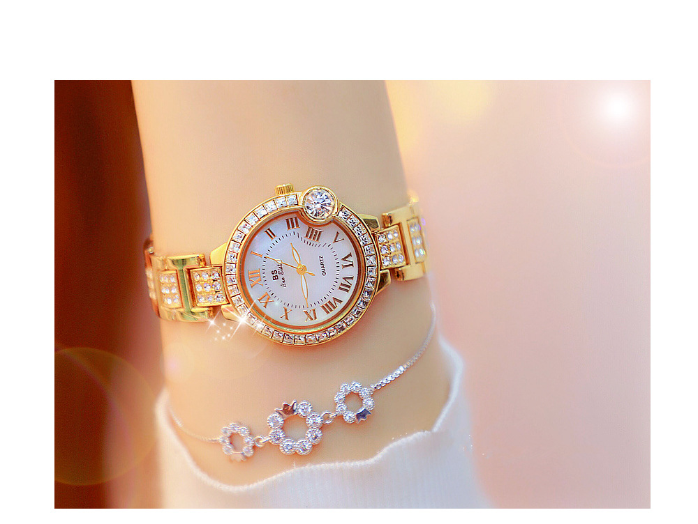 BS New Arrival Hot Sale Watch Factory Direct Sales Foreign Trade Linked List Customization Women's Watch Full of Diamonds One Piece Dropshipping Fa1503