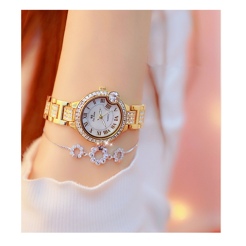BS New Arrival Hot Sale Watch Factory Direct Sales Foreign Trade Linked List Customization Women's Watch Full of Diamonds One Piece Dropshipping Fa1503