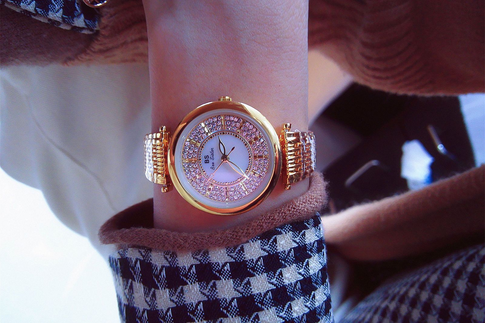 BS New Arrival Hot Sale Watch Factory Direct Sales Foreign Trade Linked List Customization Women's Watch Full of Diamonds One Piece Dropshipping Fa1547