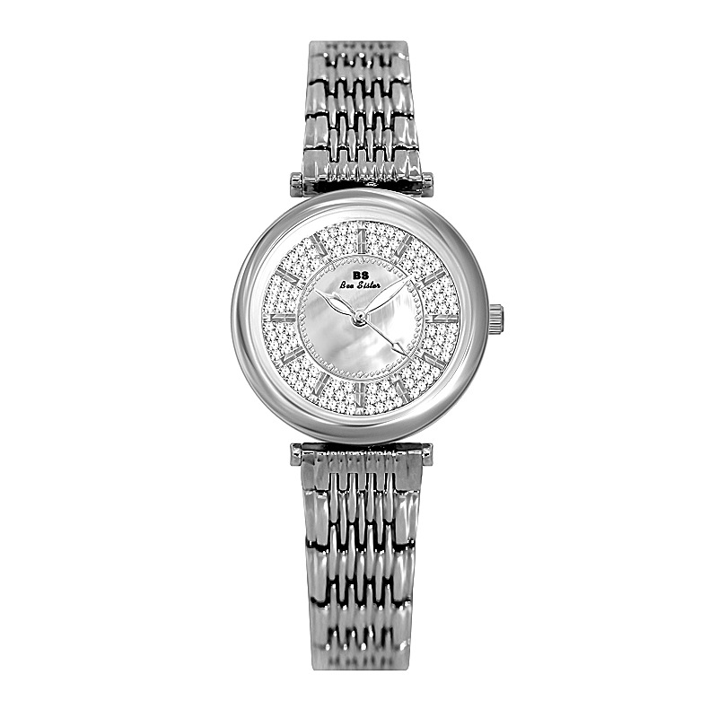 BS New Arrival Hot Sale Watch Factory Direct Sales Foreign Trade Linked List Customization Women&#039;s Watch Full of Diamonds One Piece Dropshipping Fa1547