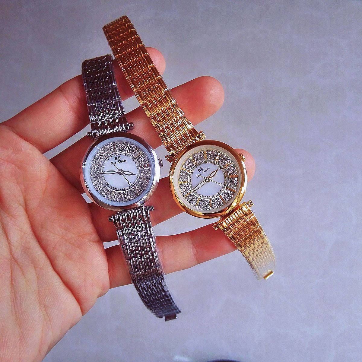 BS New Arrival Hot Sale Watch Factory Direct Sales Foreign Trade Linked List Customization Women's Watch Full of Diamonds One Piece Dropshipping Fa1547