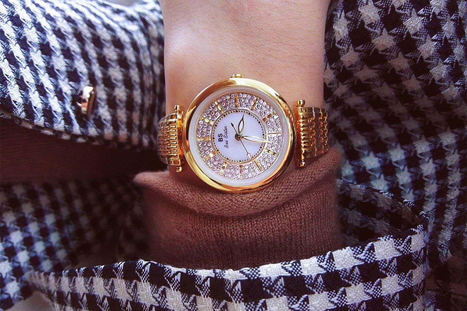 BS New Arrival Hot Sale Watch Factory Direct Sales Foreign Trade Linked List Customization Women's Watch Full of Diamonds One Piece Dropshipping Fa1547