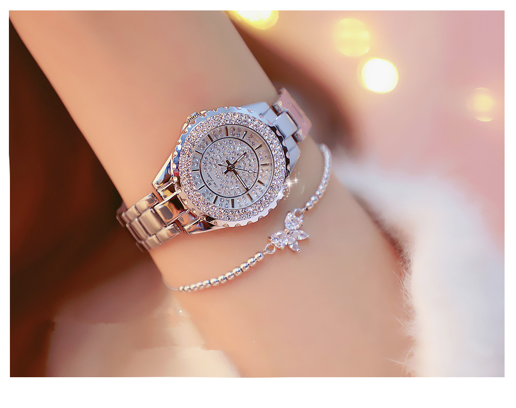 BS New Arrival Hot Sale Watch Factory Direct Sales Foreign Trade Linked List Women's Watch Full of Diamonds One Piece Dropshipping Fa0280l